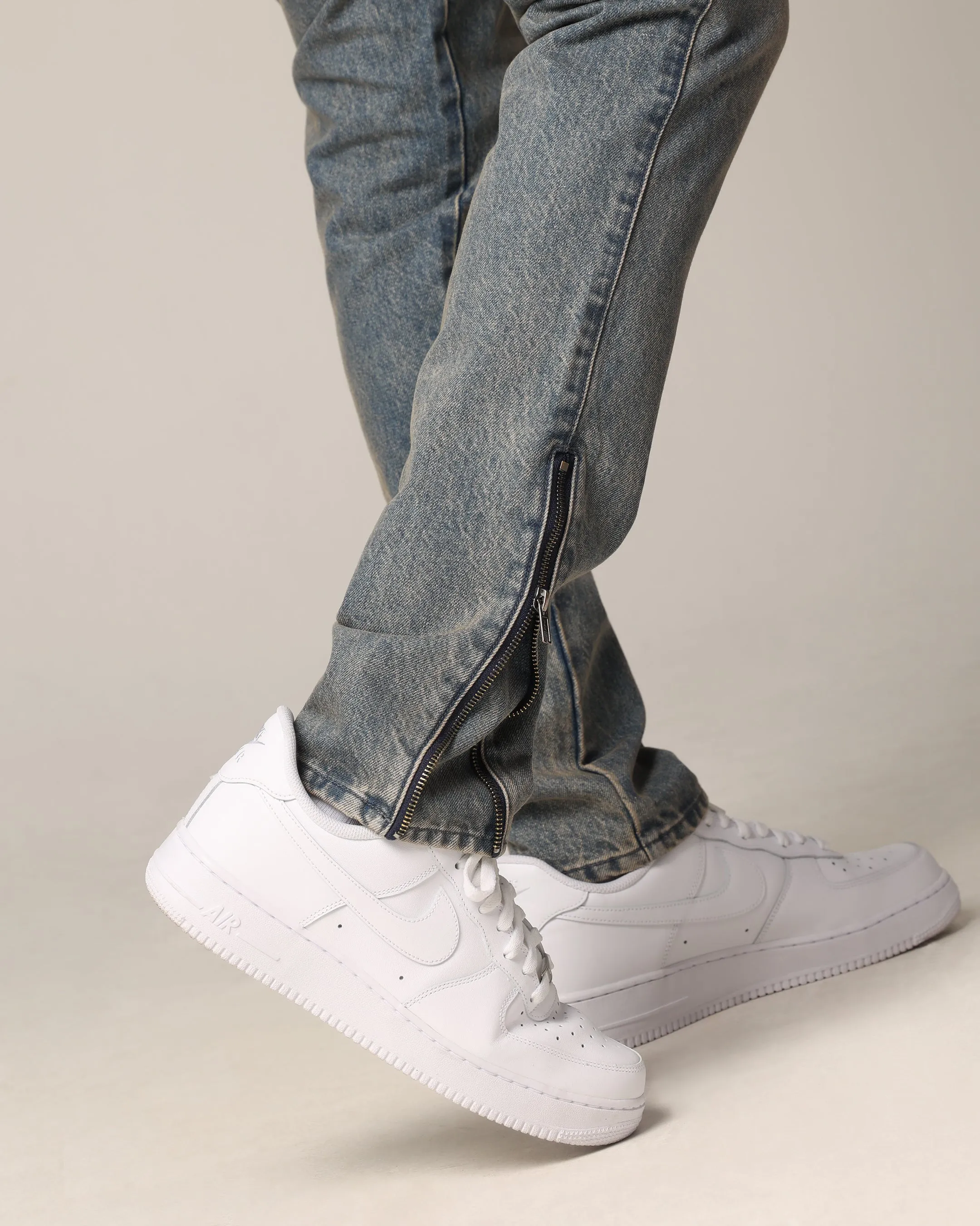 Non Restrictive Thigh Recycled Cotton Blend Saint Morta Fimi Jeans Dirty Blue