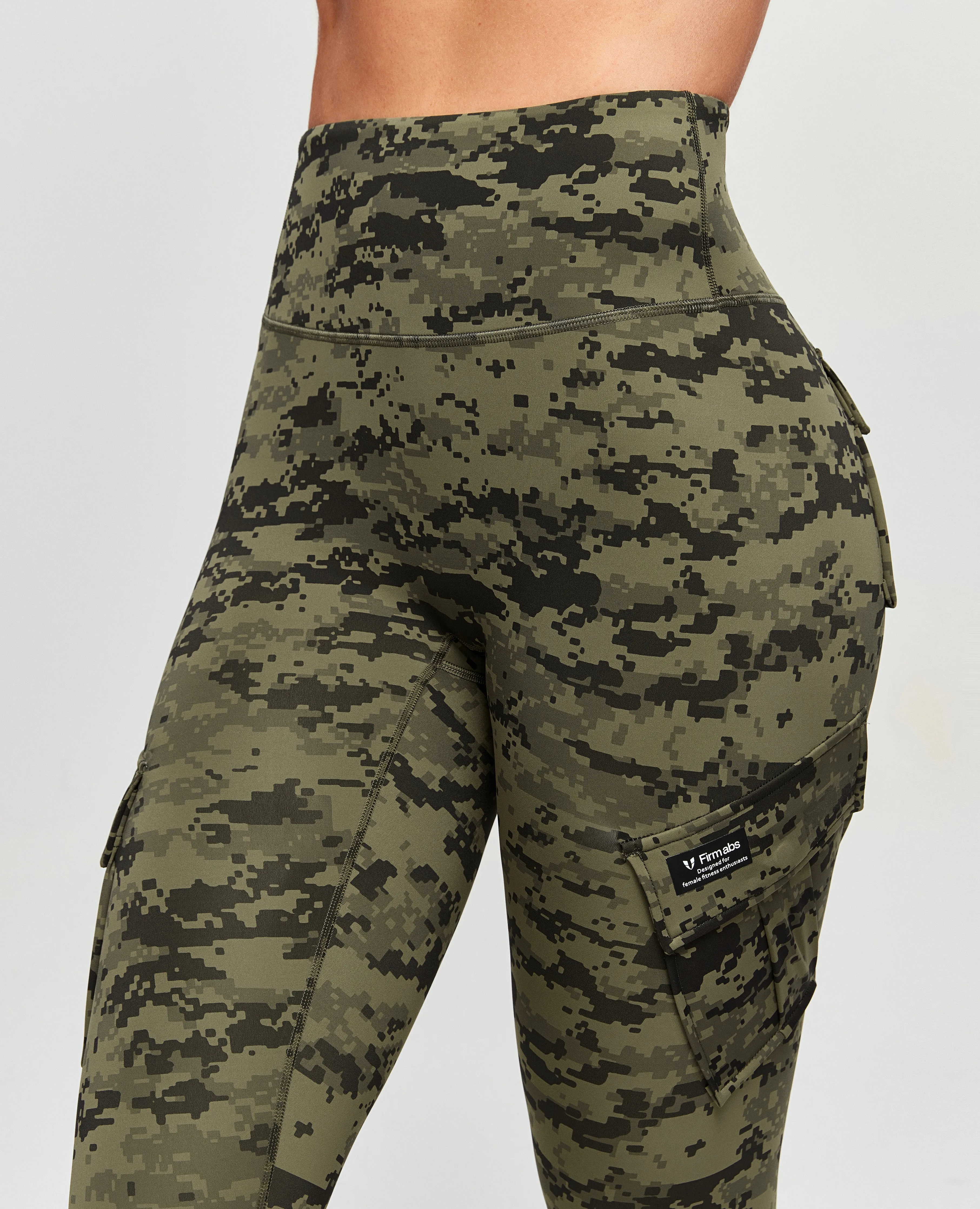 Solo Cargo Leggings - Army Green Camo Squat Proof Fitness Lover