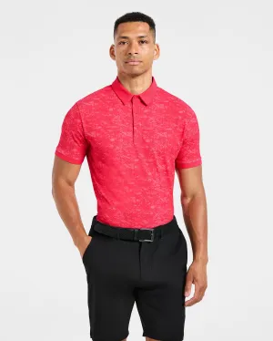 Precision Texture Polo - Summer Red Herringbone Texture AntiStatic Fabric Treatment
