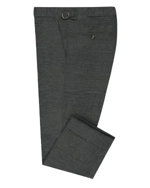 Solbiati Ash Grey Linen Dress Pant Travel-Ready