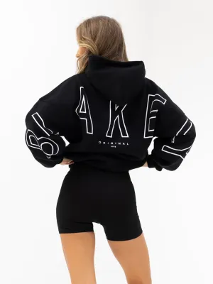 Outline Isabel Oversized Hoodie - Black Removable Hood