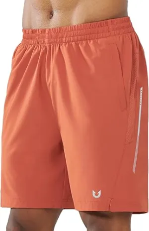 Double Layered Panels Men's Lounge Athletic Workout 7 inch Inseam Shorts for Gym & Running