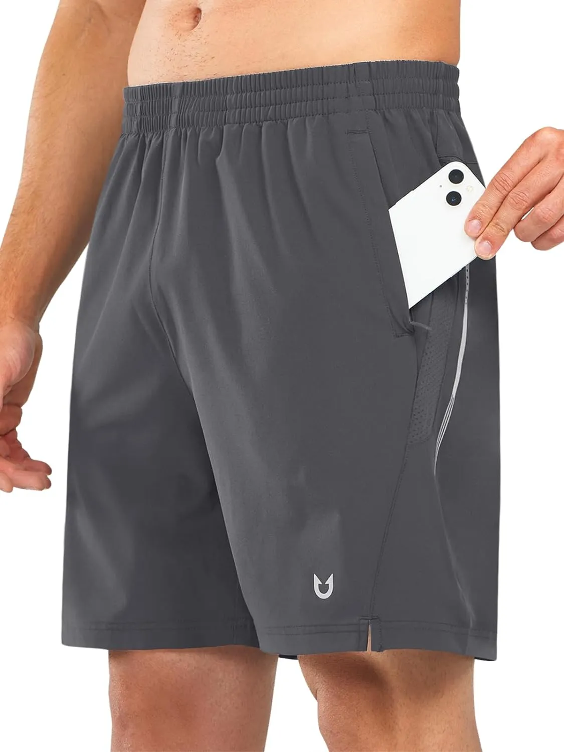 low - rise Chafe Free Edging Men's Lounge Athletic Workout 7 inch Inseam Shorts for Gym & Running