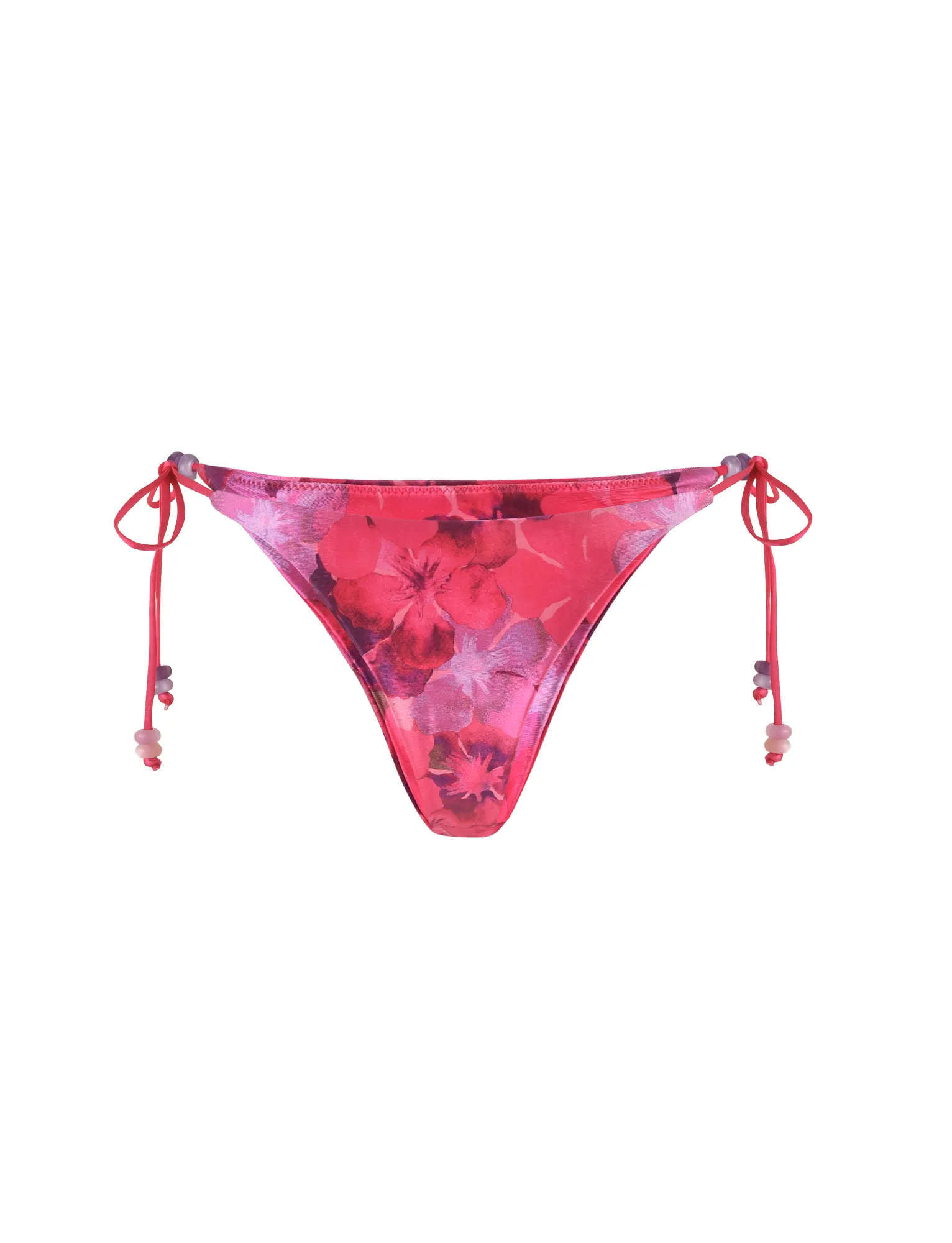FINLEA BIKINI BOTTOM - PINK : HIBISCUS Stretch Resistant Panels