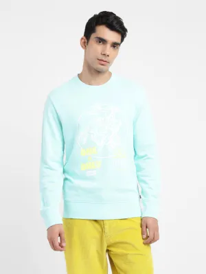 Men's Graphic Print Crew Neck Sweatshirt Squirrel like Rain Resistant