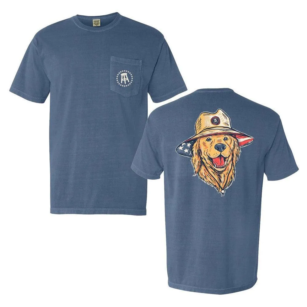 Stylish Layer Look Cozy Vibes American Dog Pocket Tee