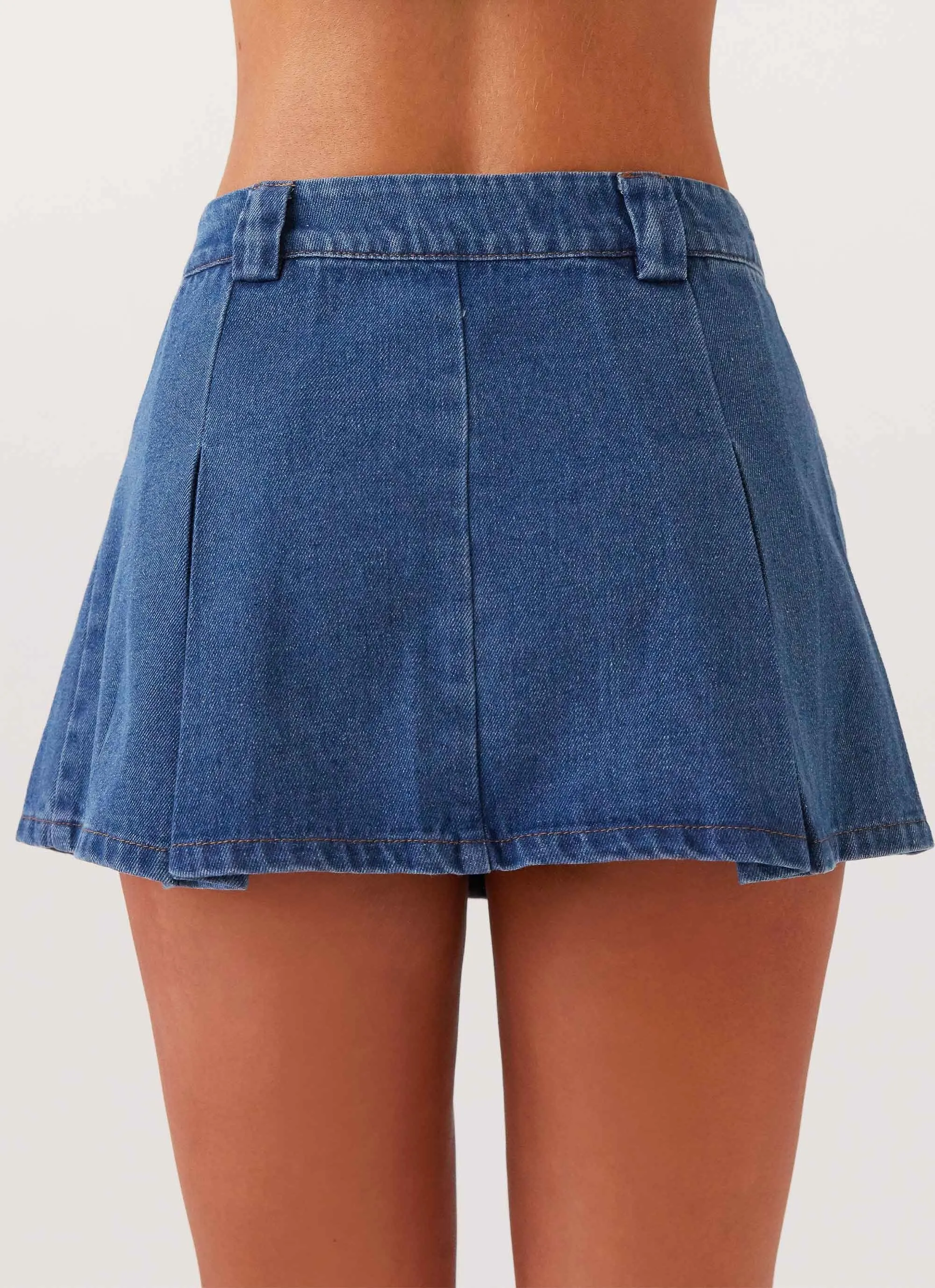 Ashlyn Denim Mini Skirt - Indigo Mood Flex Silky Mood