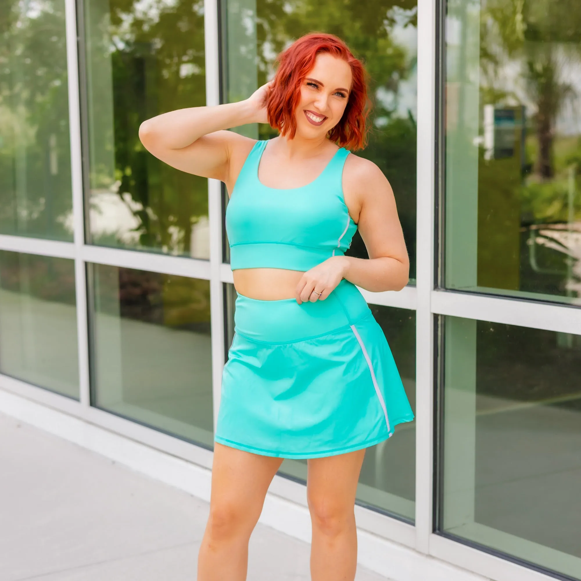 Electric Lagoon Athletic Skort Sunset Look Happy Scent