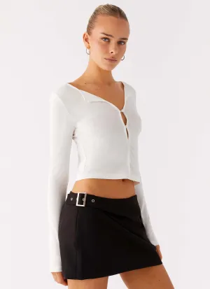 Smart Layer Texture Flow Aluna Mini Skirt - Black