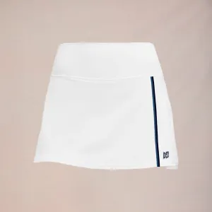 Matte-finish DonnaSport Portofino Aline Skirt - Bianca