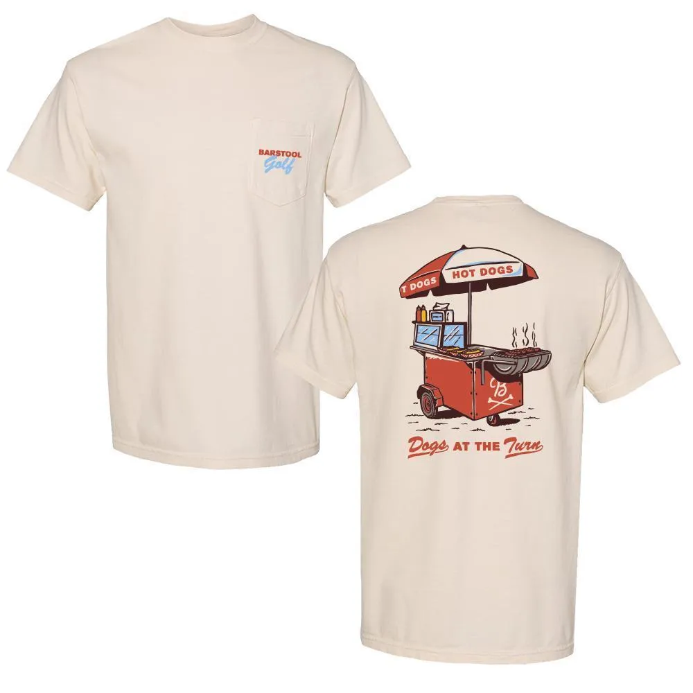 Fashionable petite size Dogs At The Turn Pocket Tee