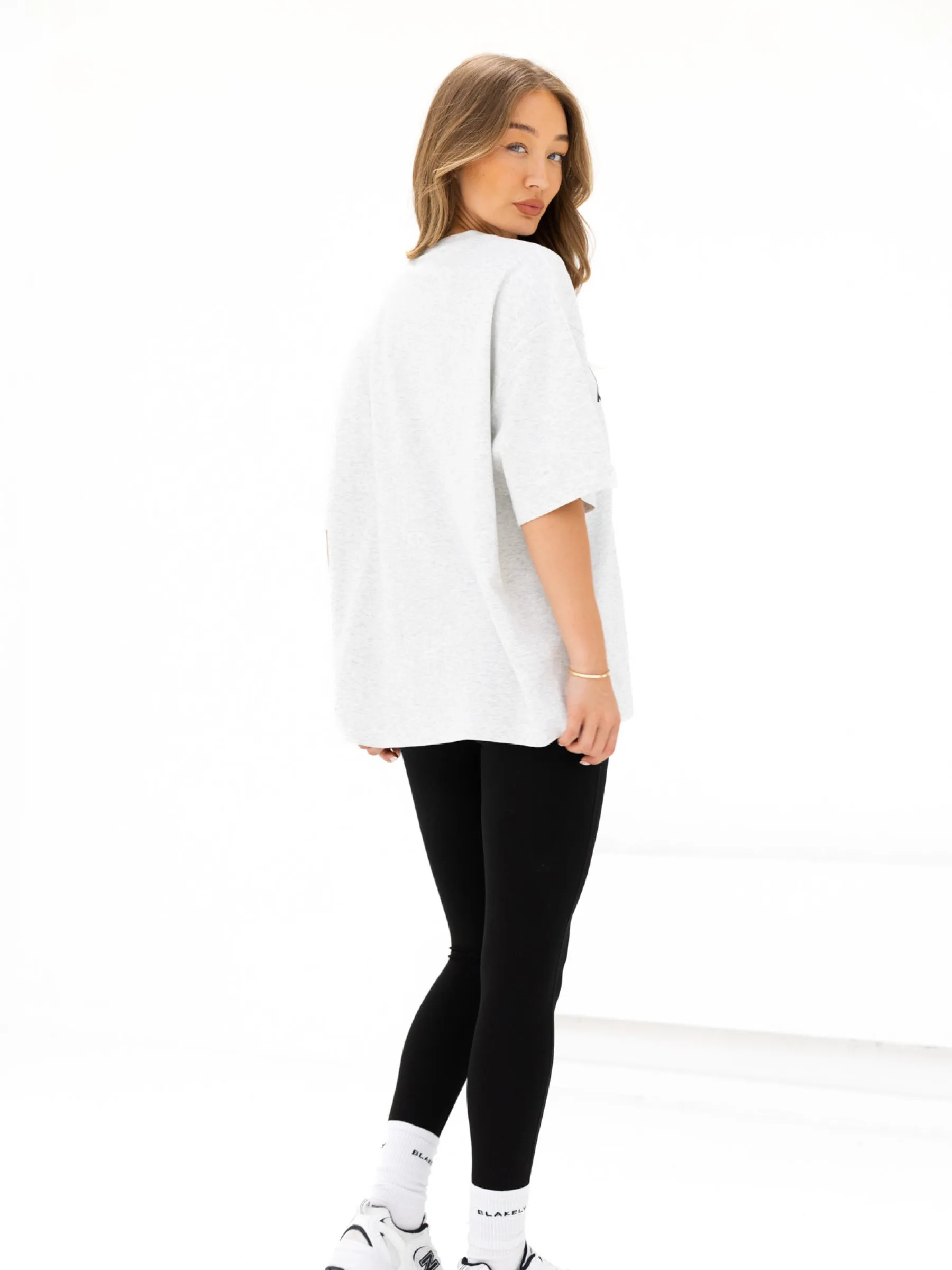 Logo Ultra Oversized T-Shirt - Marl White Simple Comfort Wear Practical Wear