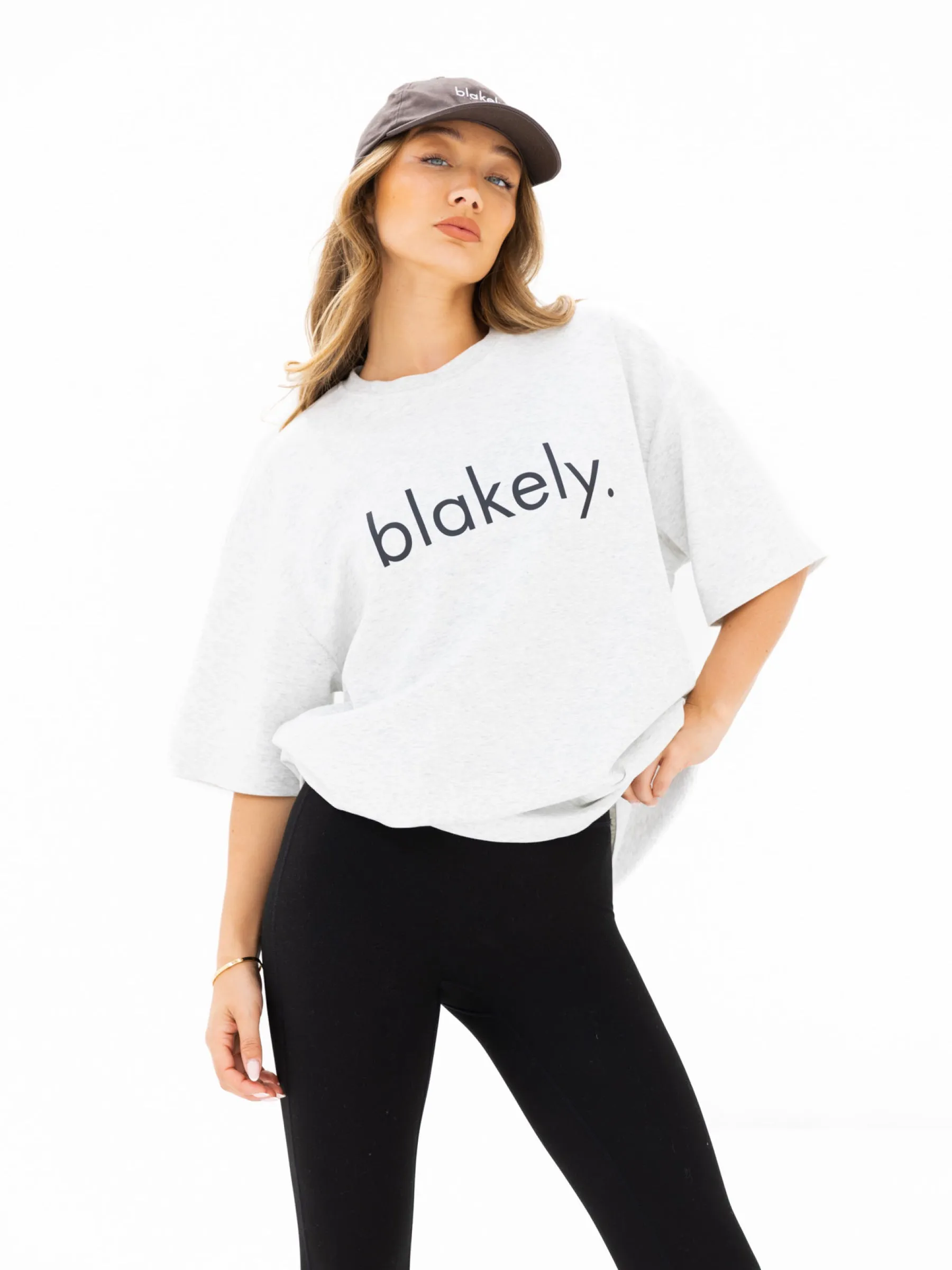 Relaxed fit style Logo Ultra Oversized T-Shirt - Marl White