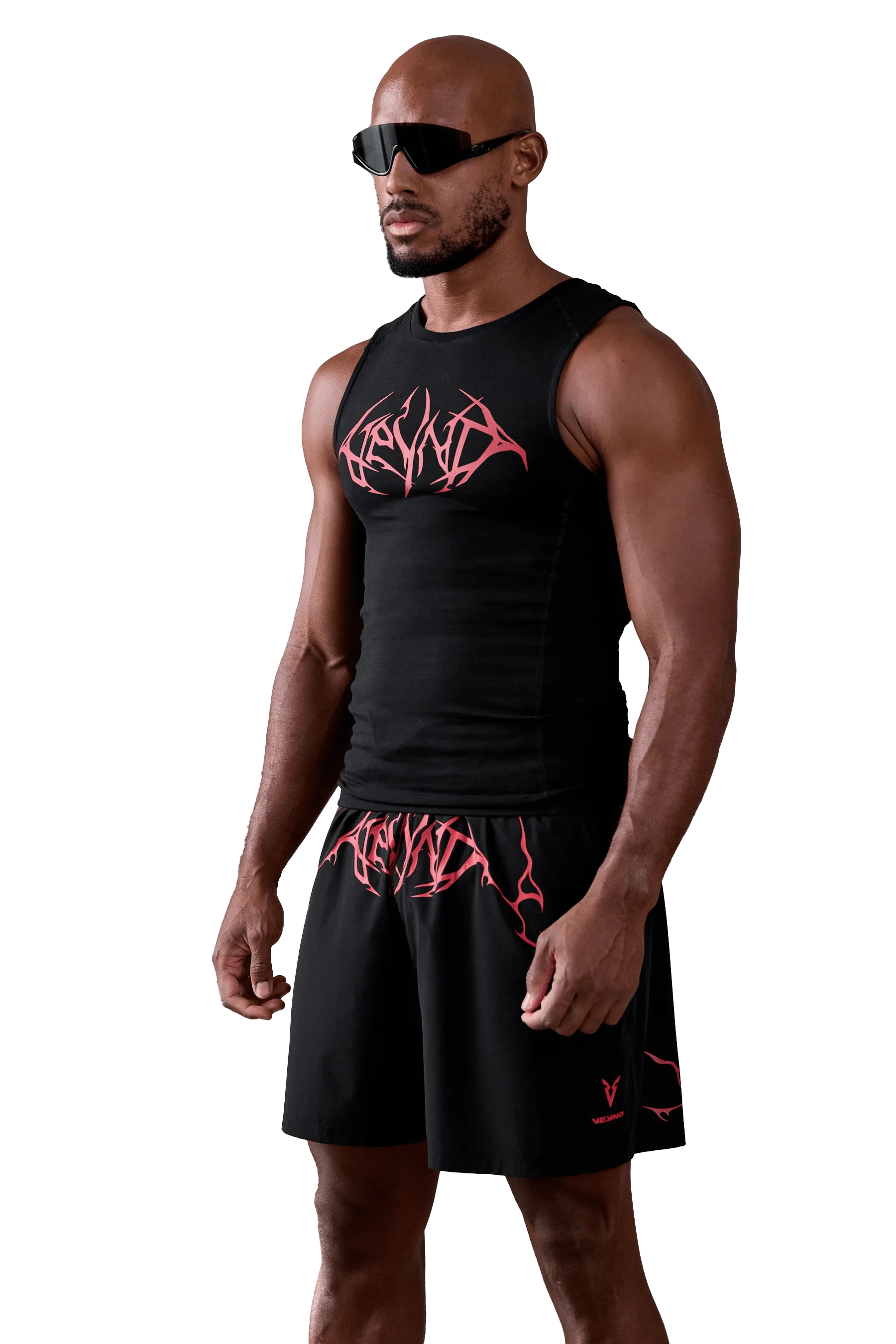 Versatile Design TANK RED VEINS GRAPHIC - Black Ultra Light Quick Drying