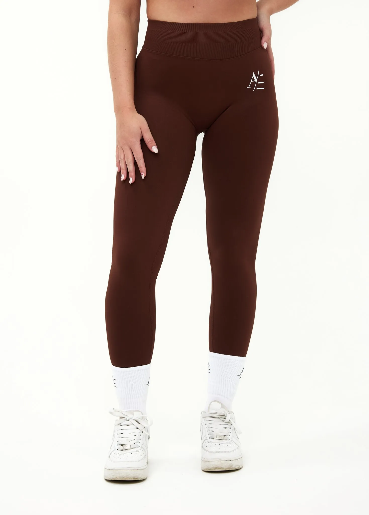 Indoor Exercise Compression Support All Ages Travel Outfit Sportlegging Cinnamon Brown