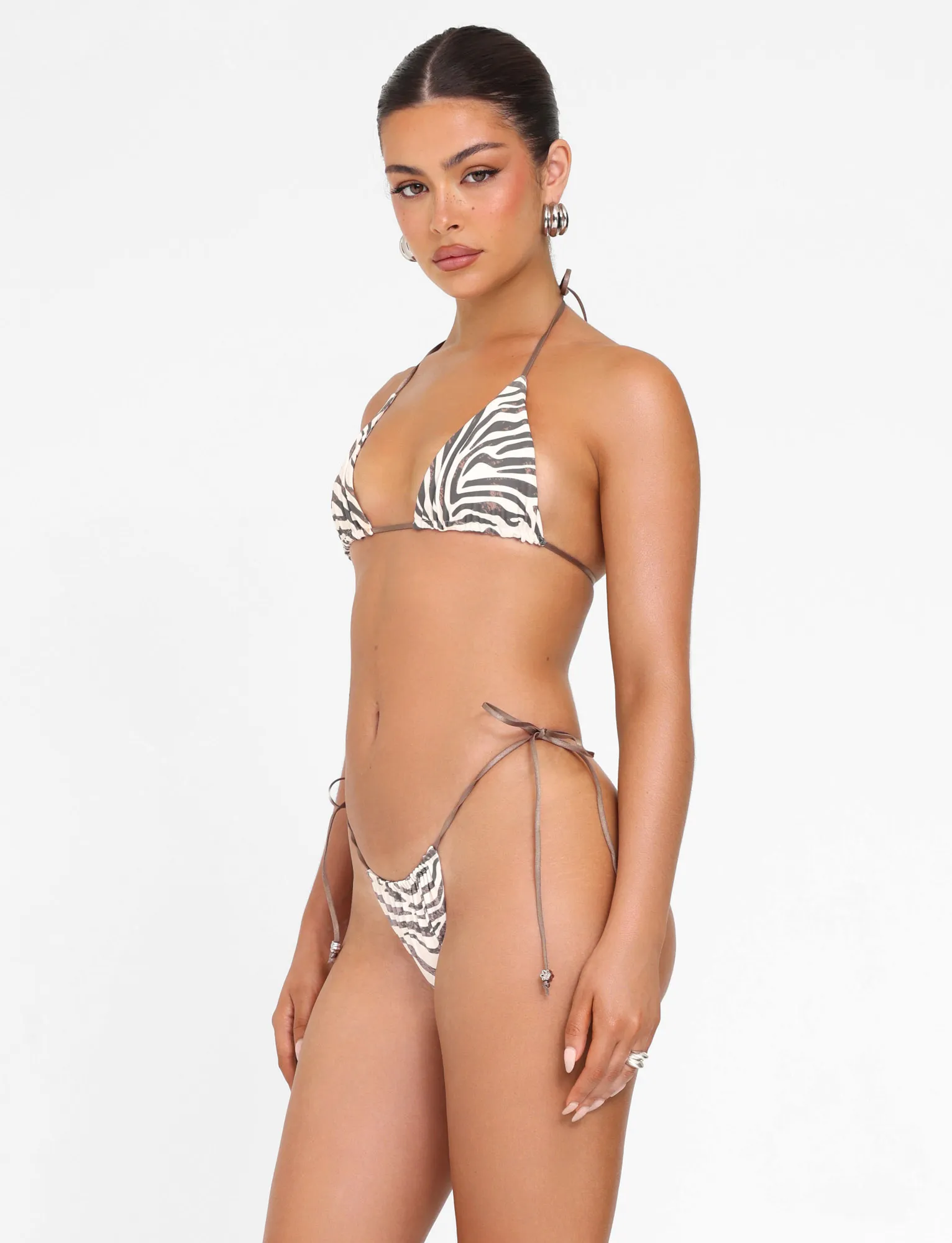 Holiday Fun AVE BIKINI TOP - NEUTRAL : ZEBRA