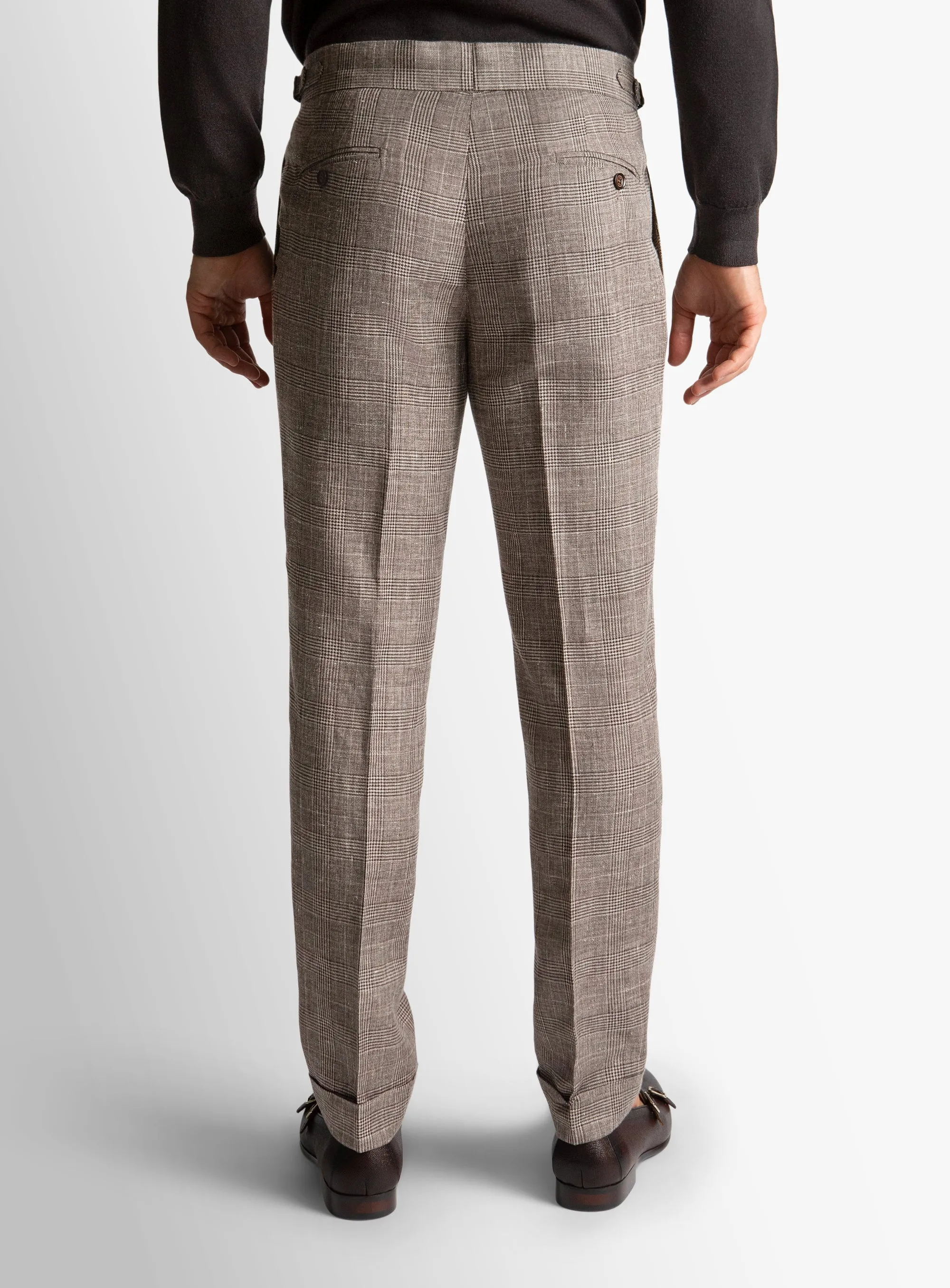 Sienna Plaid Chocolate Trousers Anti Pilling Textile Light Reflective Details