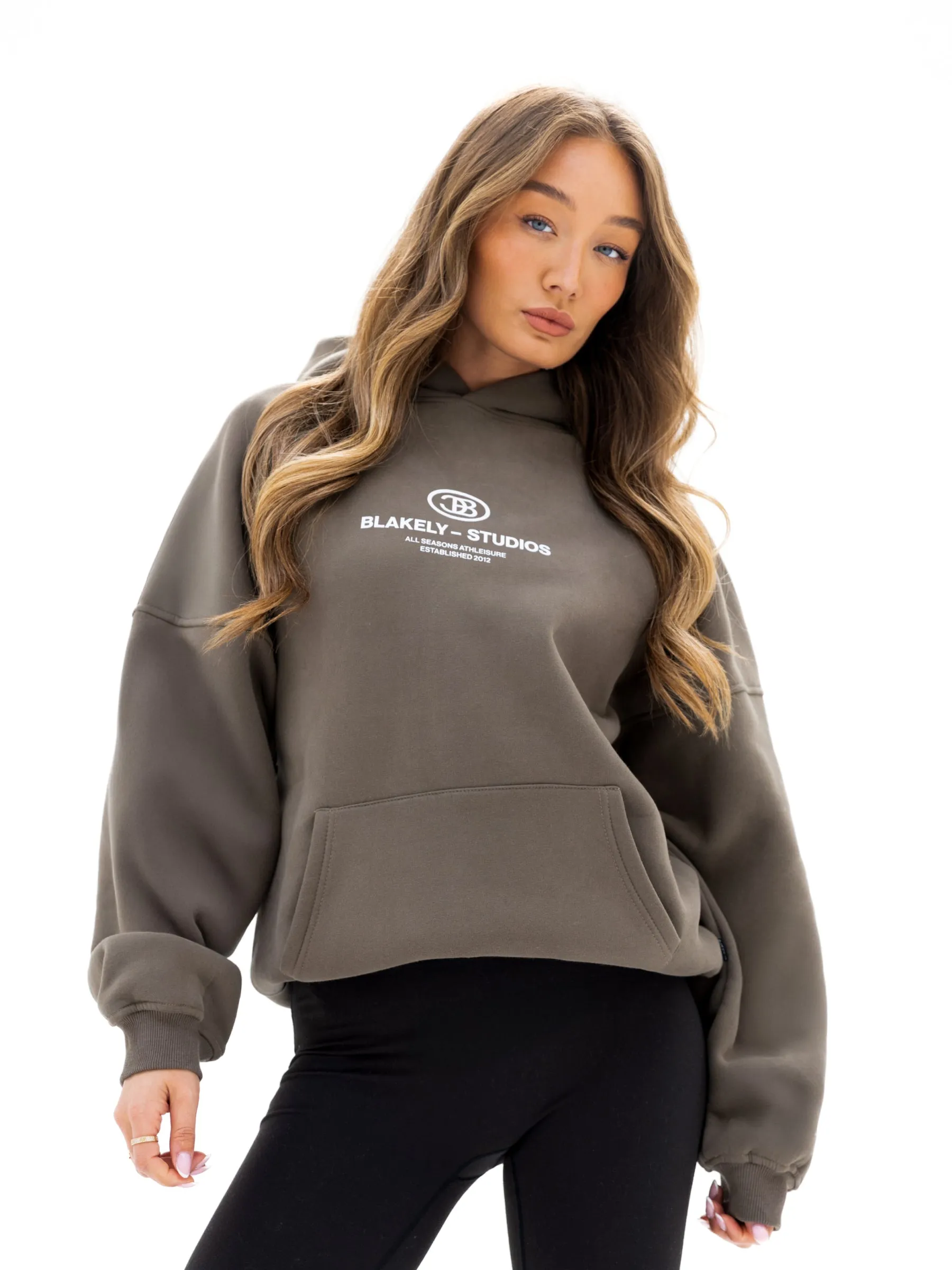 Soft Streetwear Madison Oversized Hoodie - Khaki Brown
