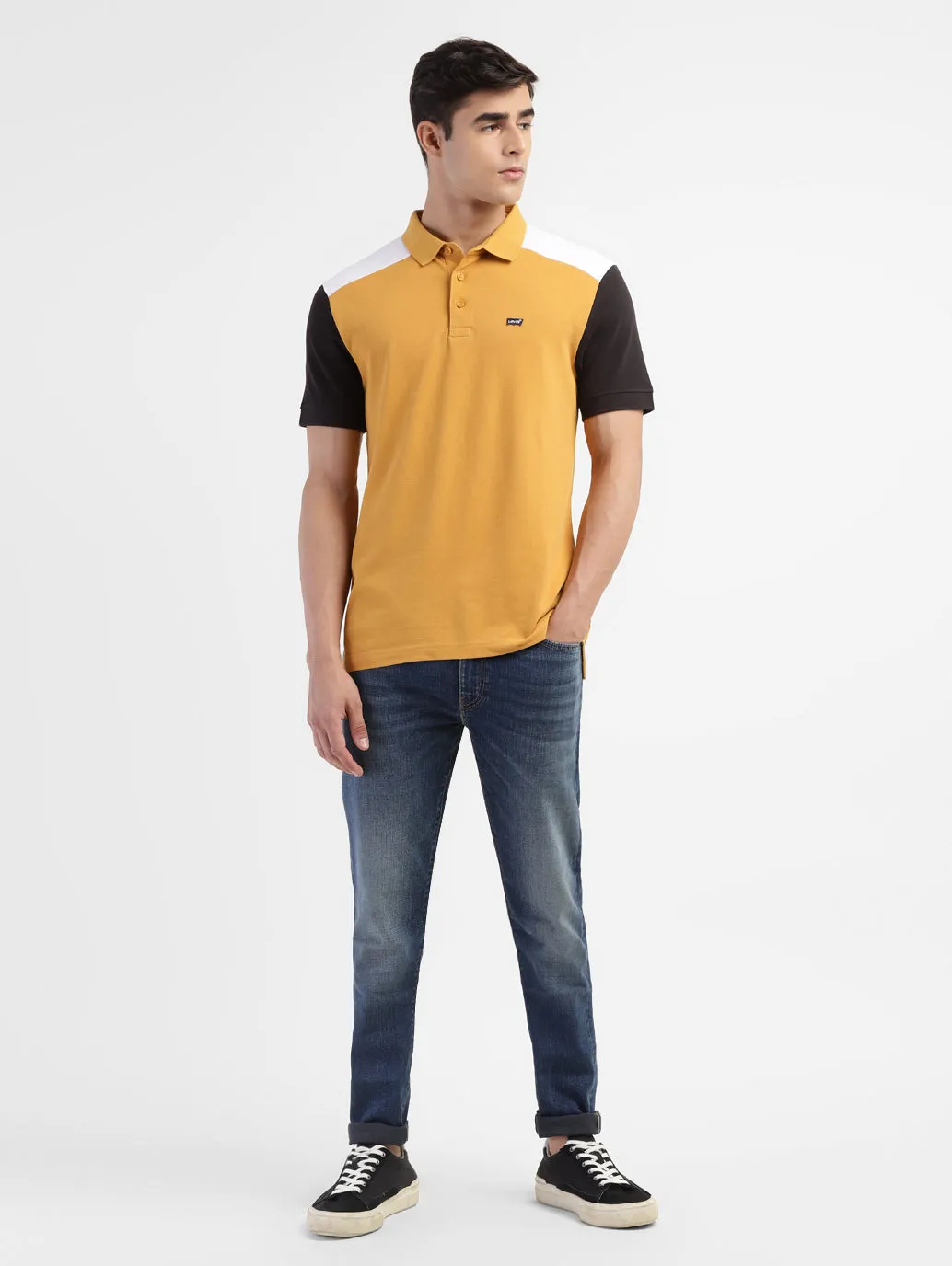 FadeResistant Dye Men's Colorblock Regular Fit Polo T-shirt