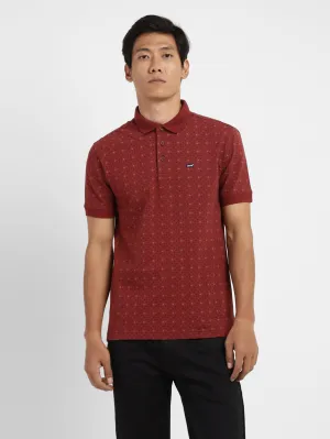 Trendy Colors Men's Geometric Print Polo T-shirt