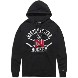 Northeastern Vintage Hockey Hoodie Full Zip Closure