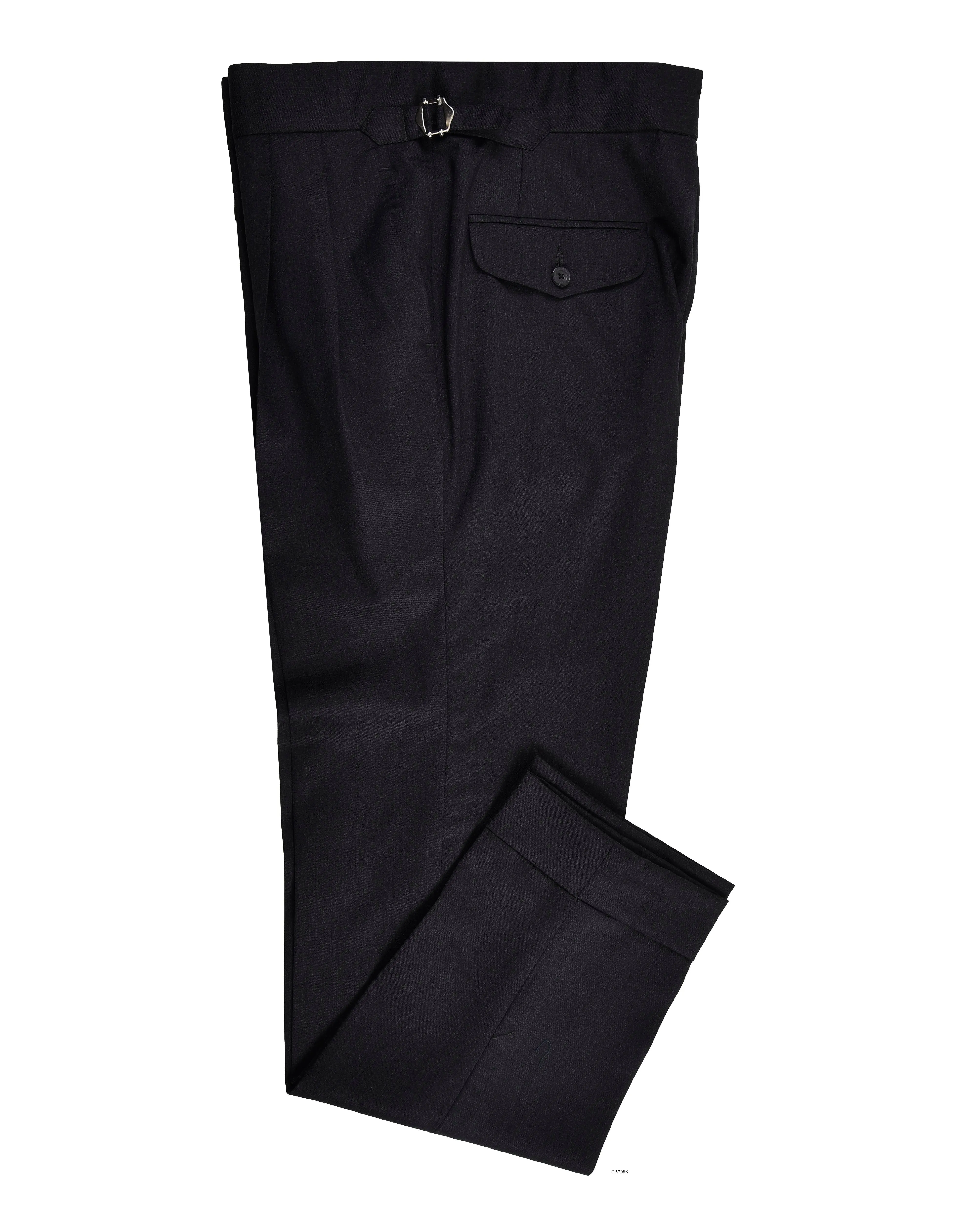 Tollegno: Charcoal Easycare Wool FlexibleKneePanels