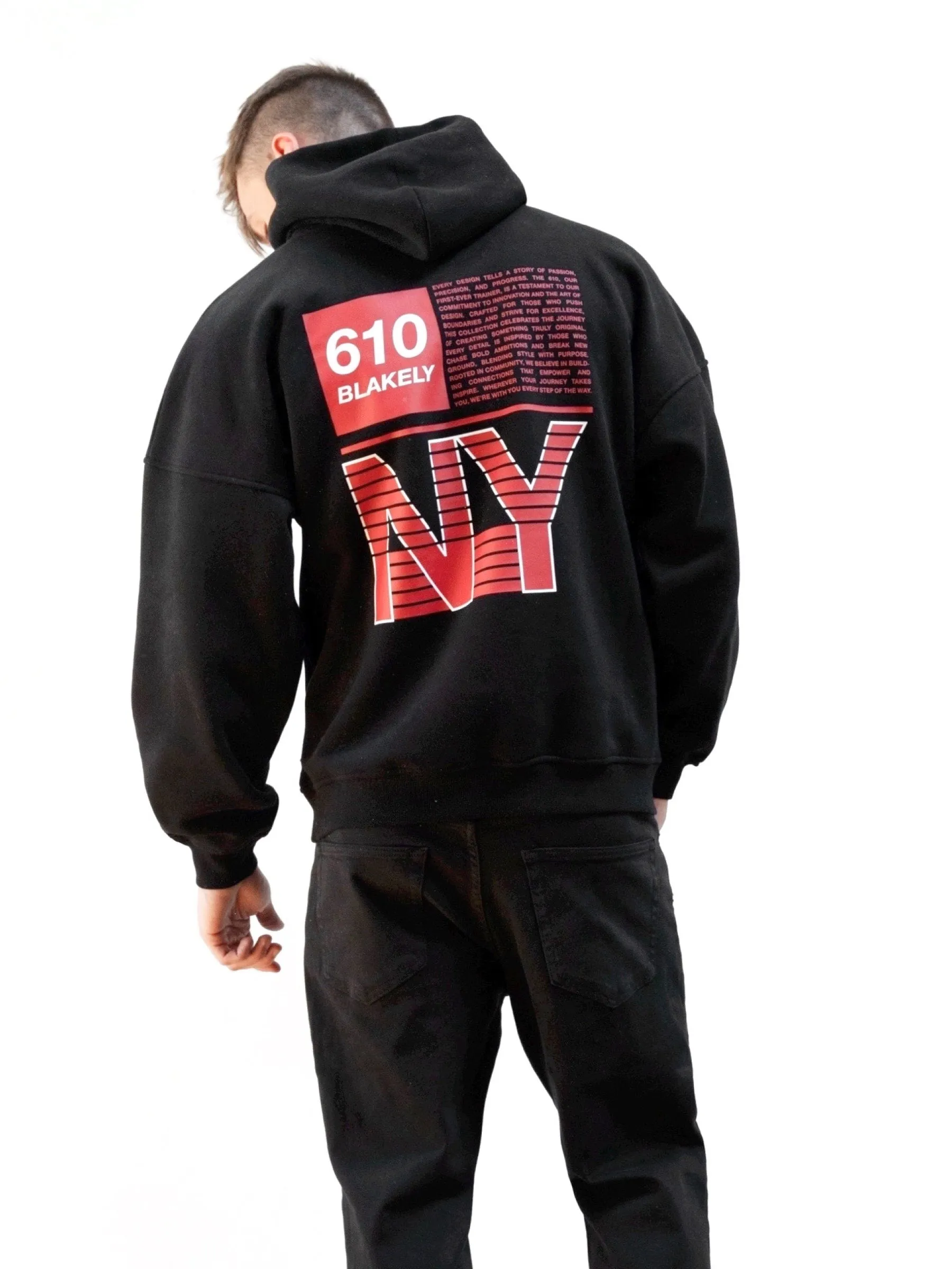Tribeca 610 Relaxed Hoodie - Black Recycled fabric Thermal Insulation Layer