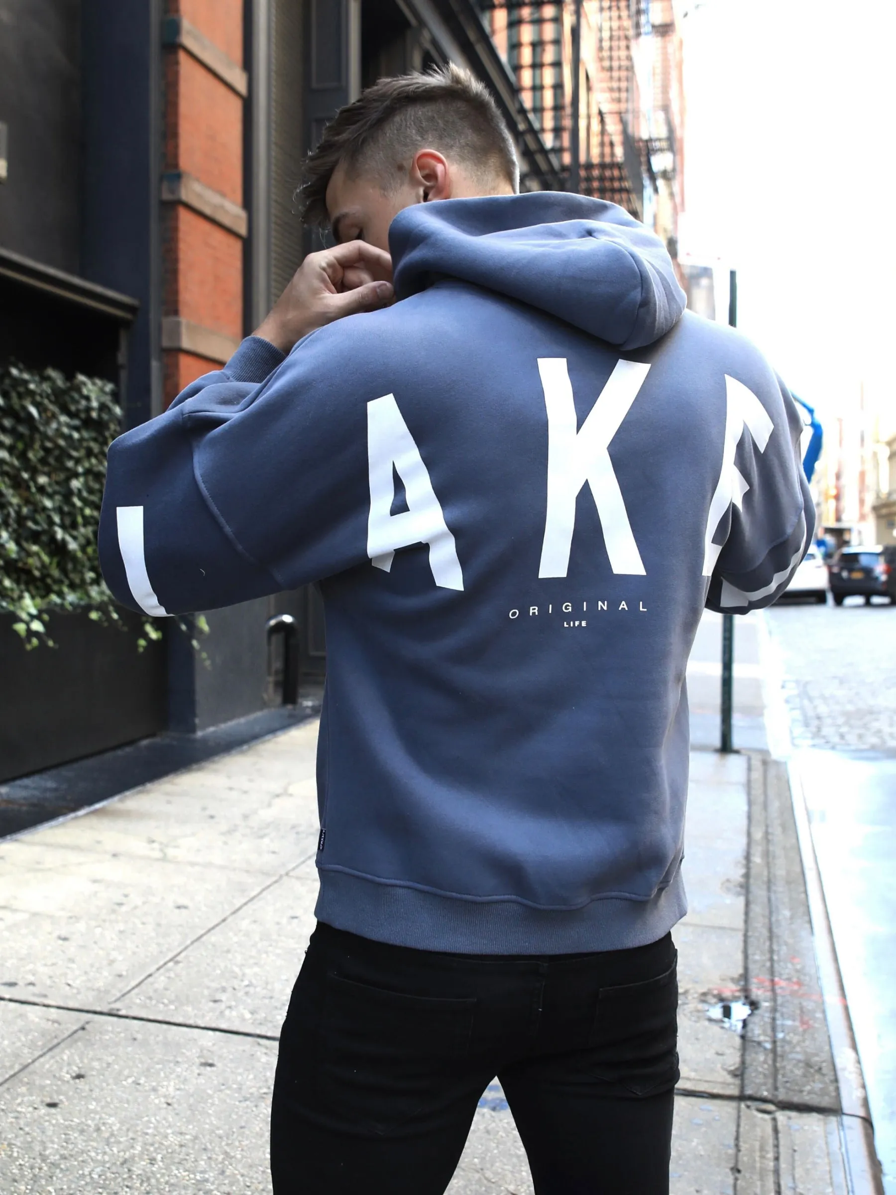Comfort First Ergonomic Armholes Idris Oversized Hoodie - Blue