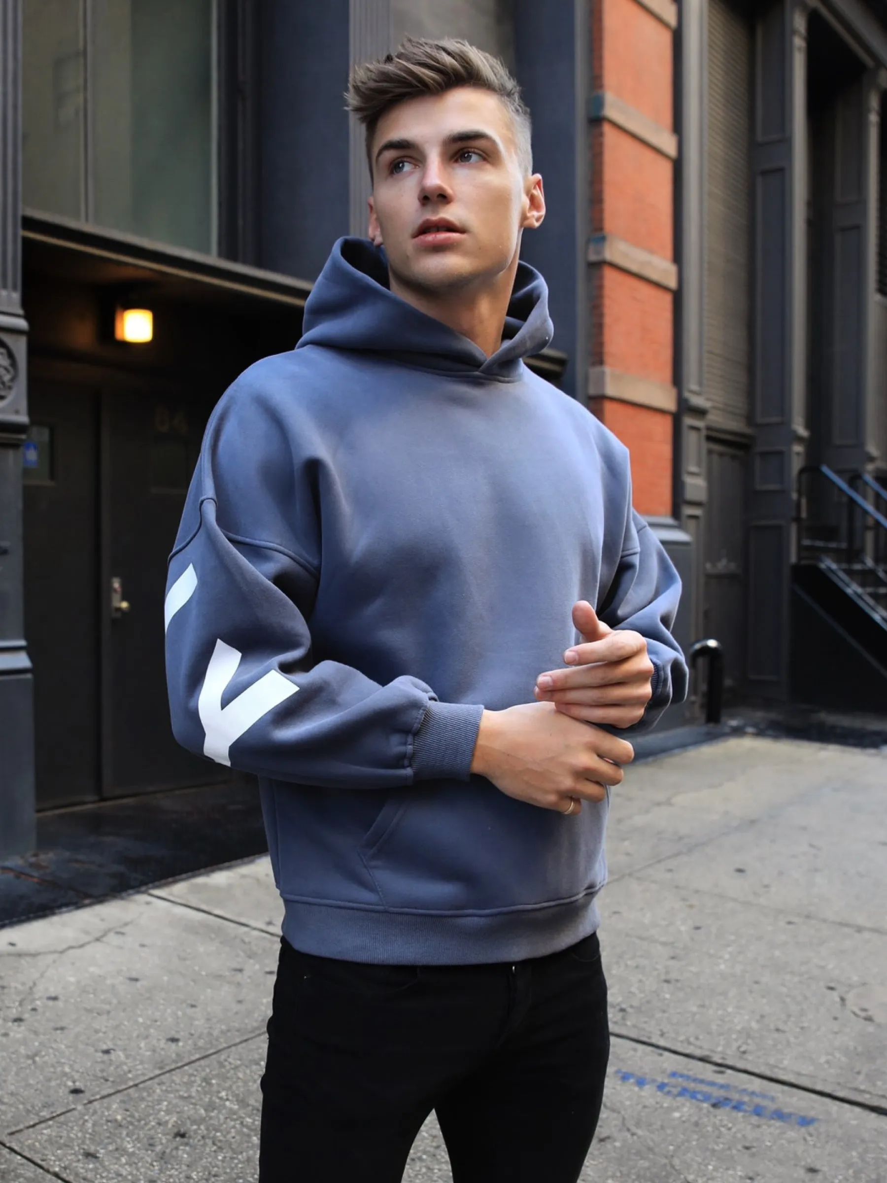 Idris Oversized Hoodie - Blue Daily Uniform Eco Friendly Dye