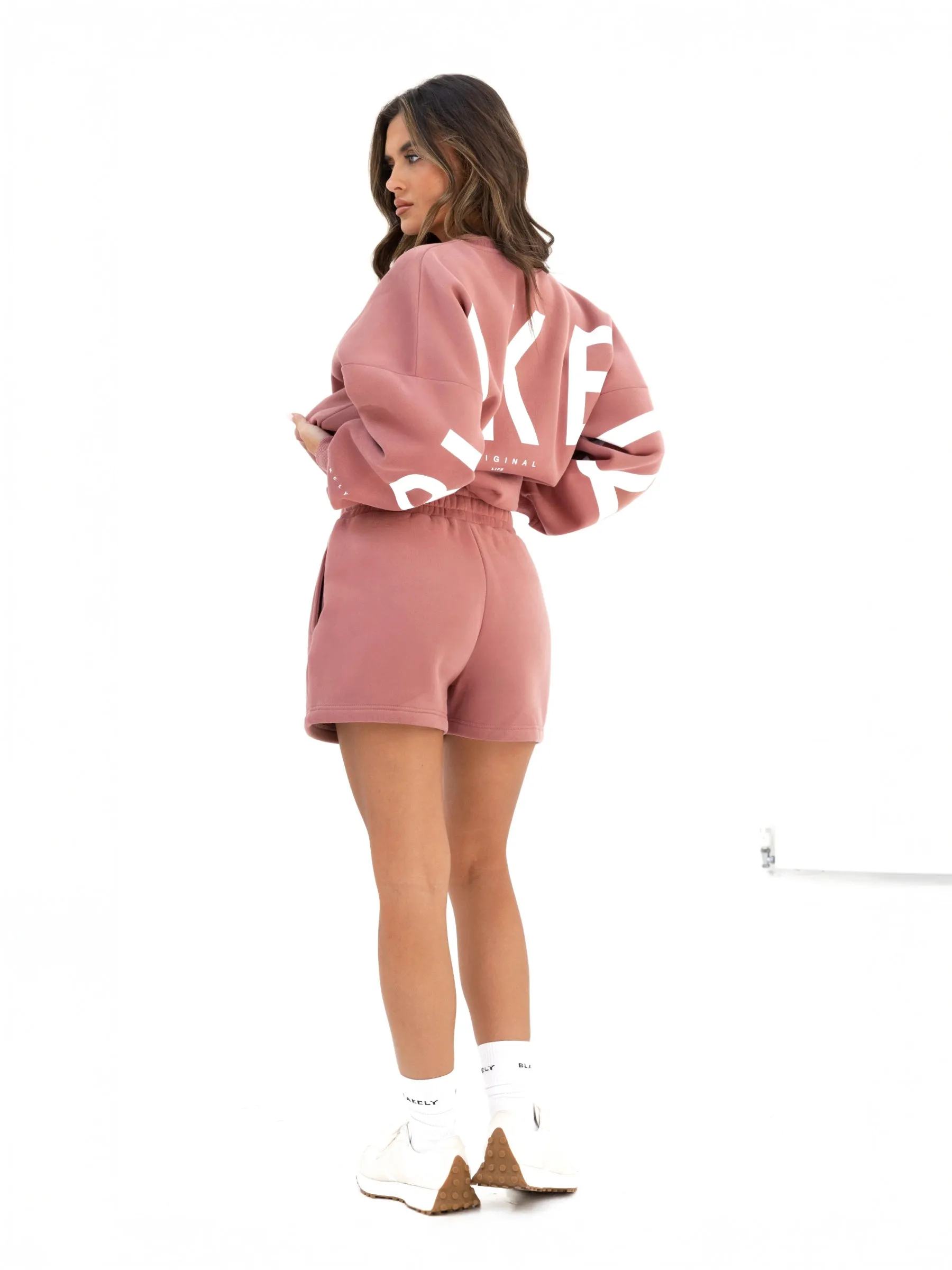 Isabel Jogger Shorts - Blush Brown fall shorts Everyday Outfit