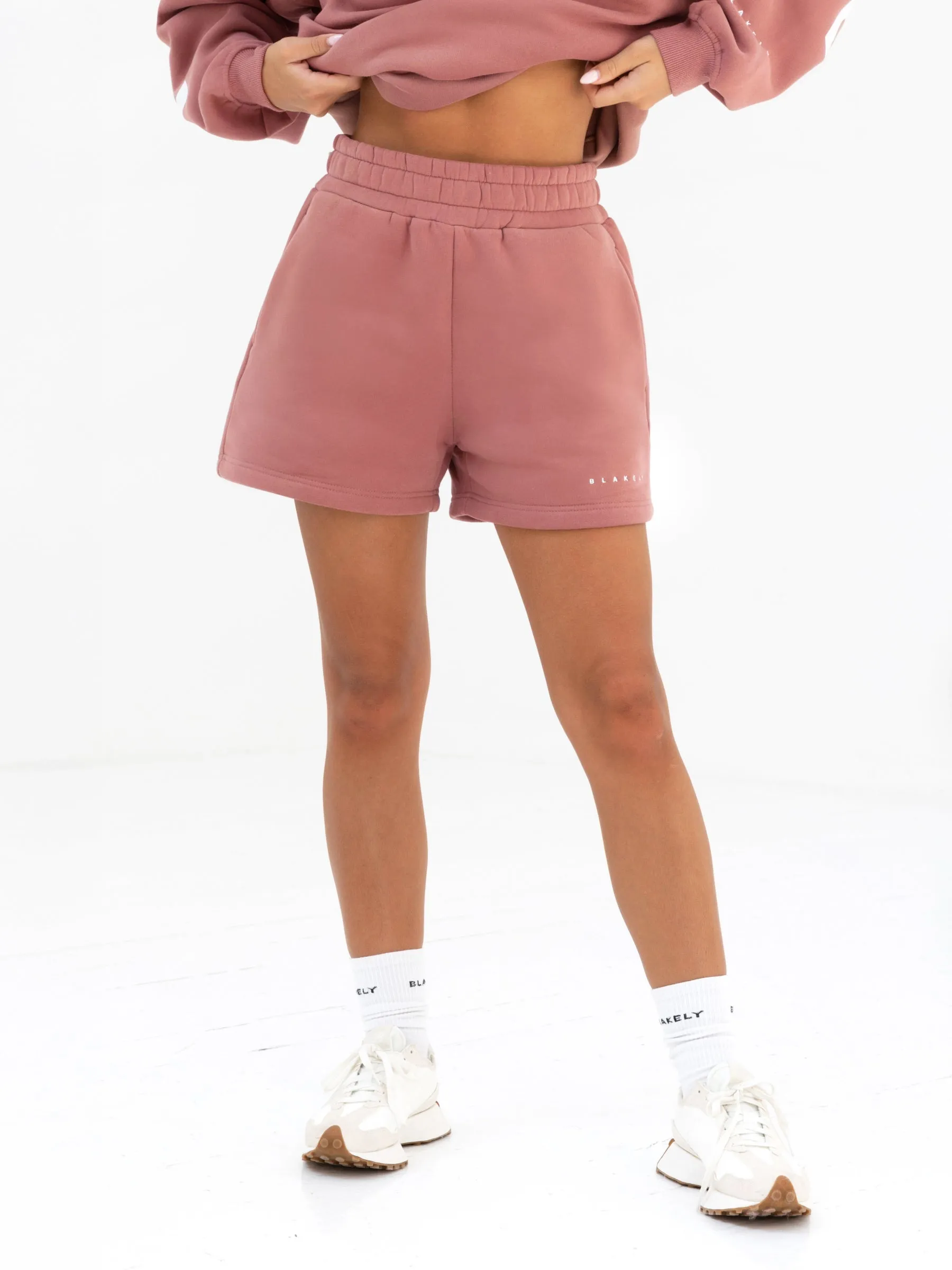 long-lasting quality Isabel Jogger Shorts - Blush Brown