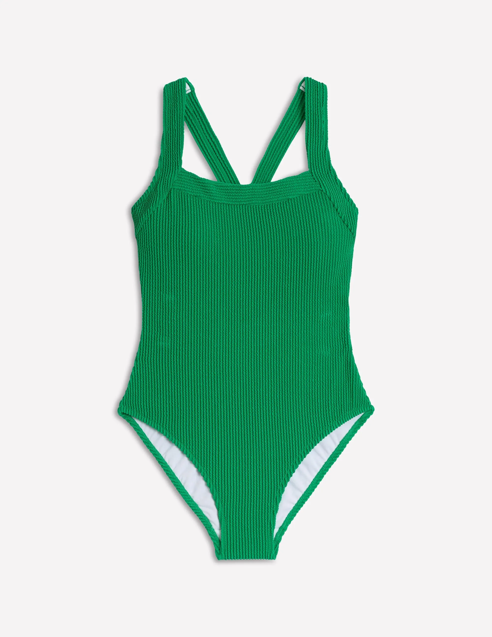Holiday Style Scoop Cross Back Swimsuit-Bright Green