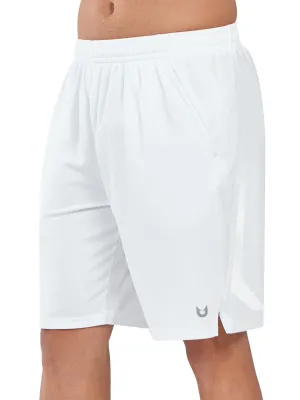 Men's Tennis 10" Long Mesh Shorts with Pockets for Basketball Workout cycling attire