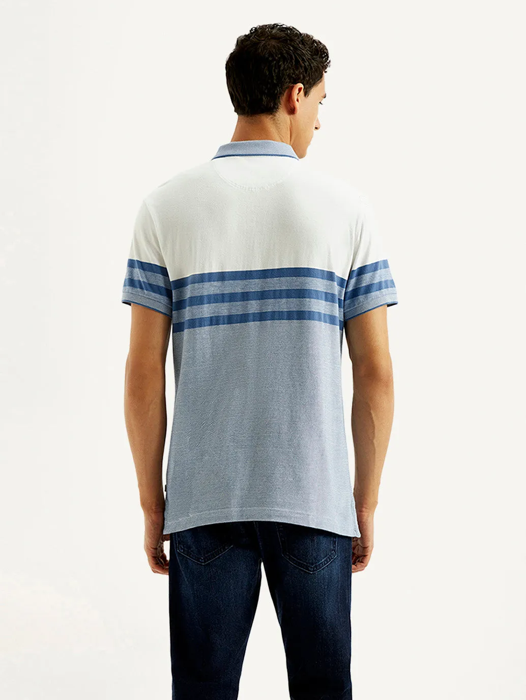 Soft Touch Men's Striped Slim Fit Polo T-shirt