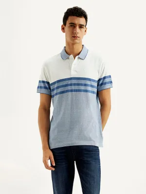 Active Lifestyle Durable Cotton Men's Striped Slim Fit Polo T-shirt