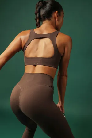 Circle Back Bra 2.0 in Espresso Elastic Fabric