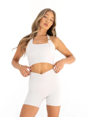 Short fit Ultimate Halter Neck Bra - Ivory