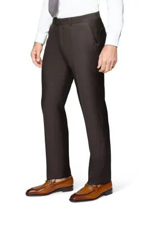 High Quality Material Seamless construction Bergamo Elegant Modern Fit Pants - Brown