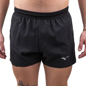 Mizuno Tech Light 3.5 Inch Mens Running Shorts - Black Breathable Lining