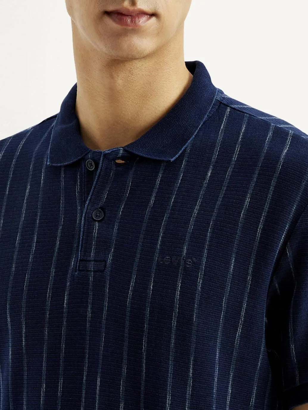 EasyCare Textile Men's Striped Slim Fit Polo T-shirt