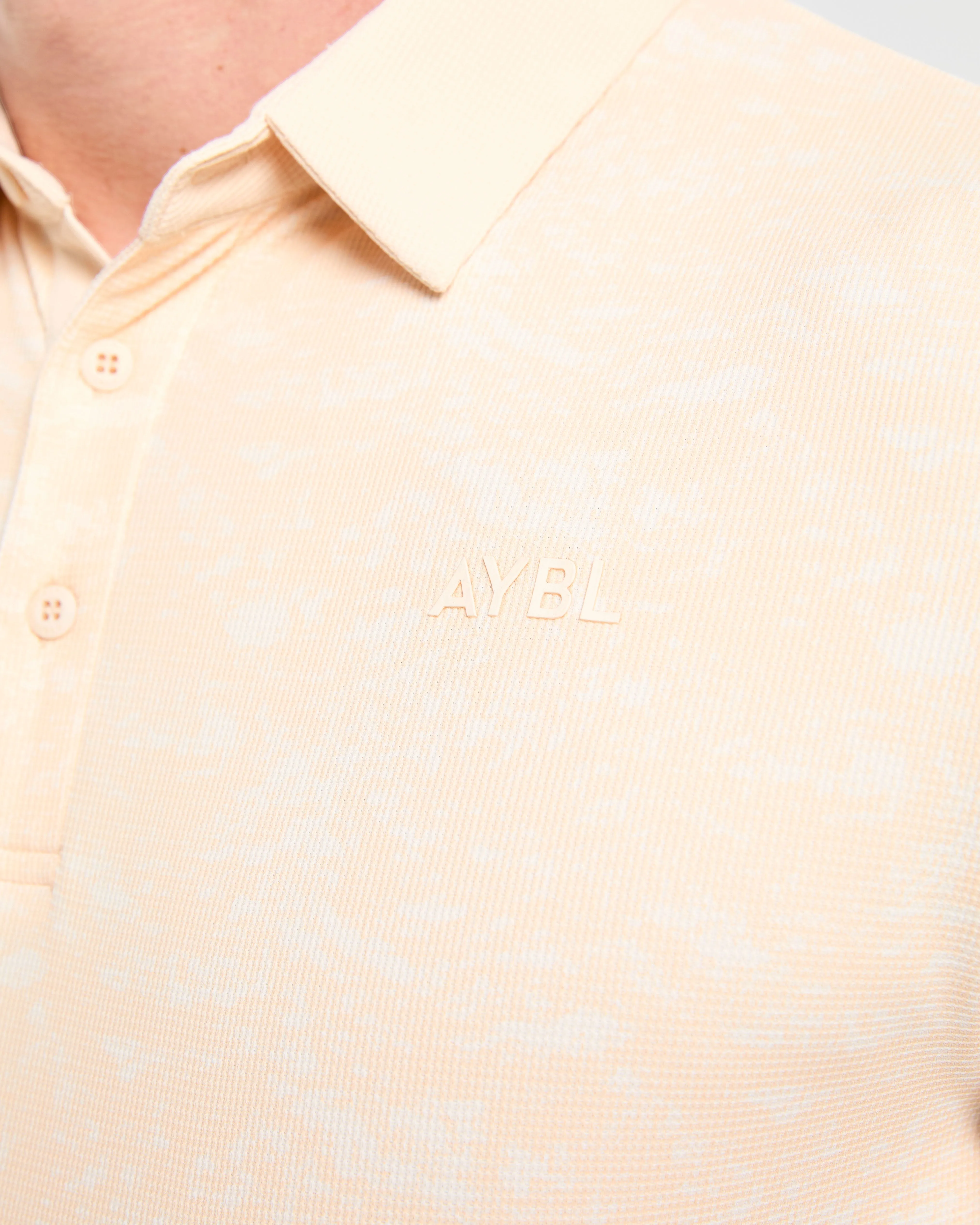 Precision Texture Polo - Peach Stylish Comfort