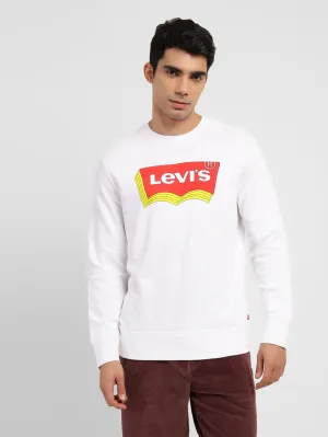 Luxury Feel Men's Brand Logo Crew Neck Sweatshirt