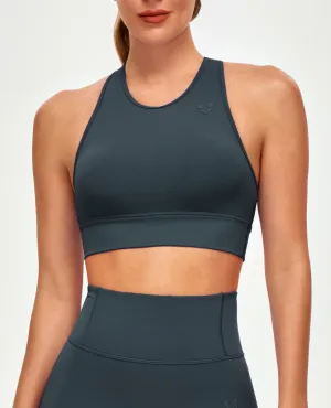 High Neck Sports Bra - Gray Value for Money Sports bra alternative