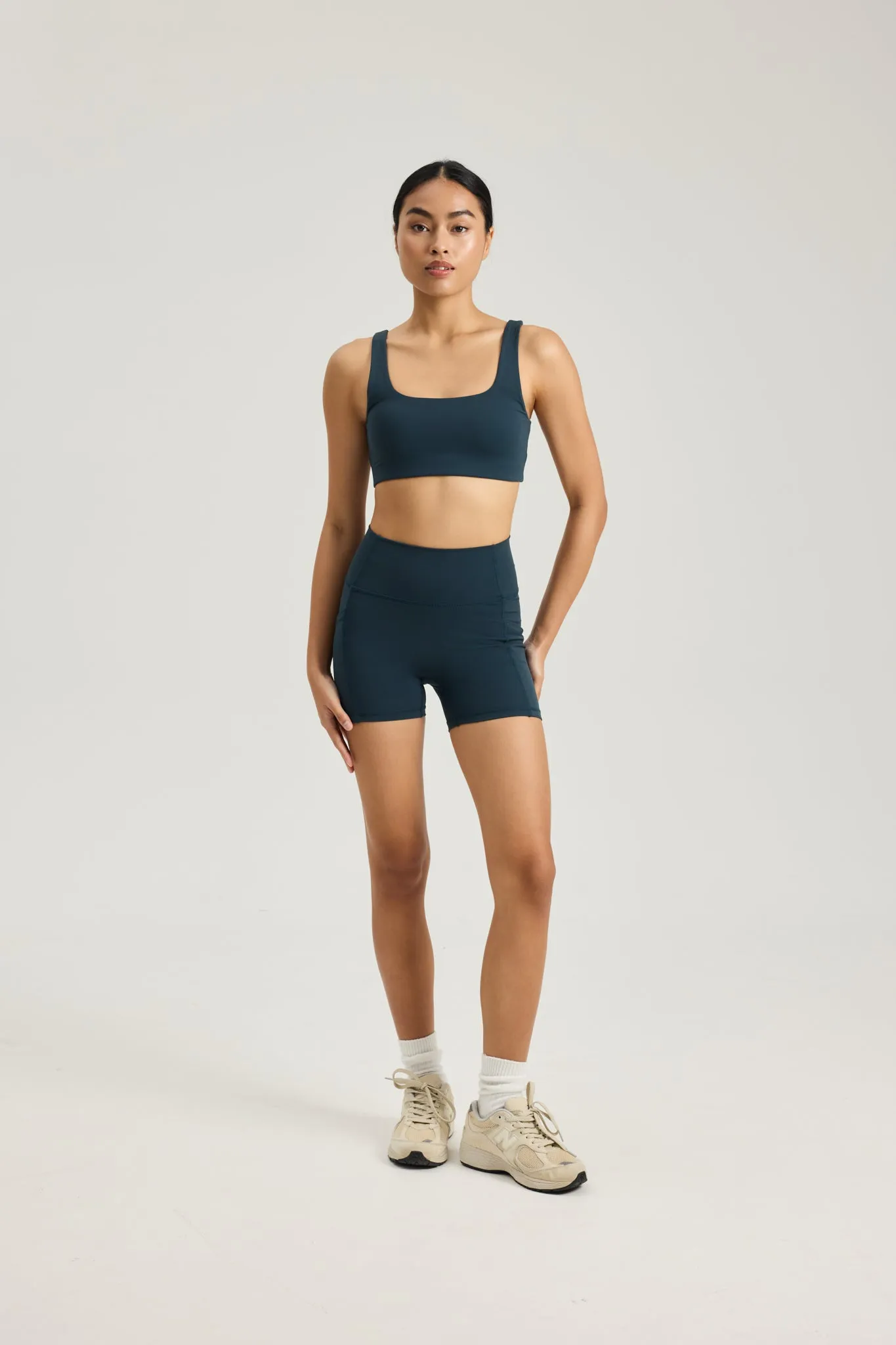 Crease-resistant Floral activewear Reversible All Day Bra in Pine