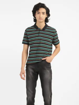 Men's Striped Polo T-shirt Fashion Forward