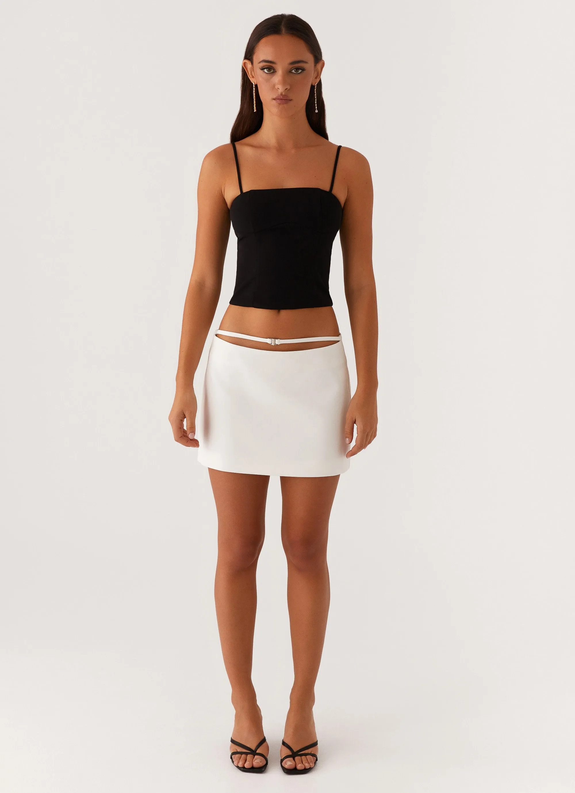 Soft-touch Concrete Jungle Mini Skirt - Off White