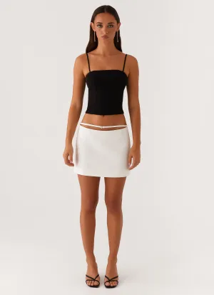 Soft-touch Concrete Jungle Mini Skirt - Off White