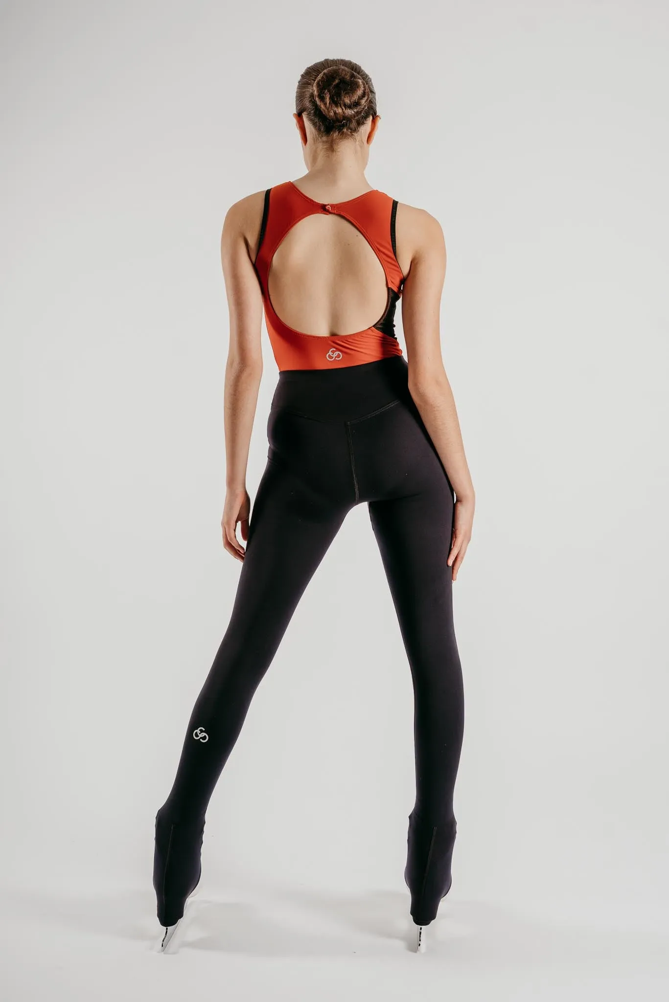 Phoenix On Ice Leggings in Black Dance Practice Loose Fit Pull on