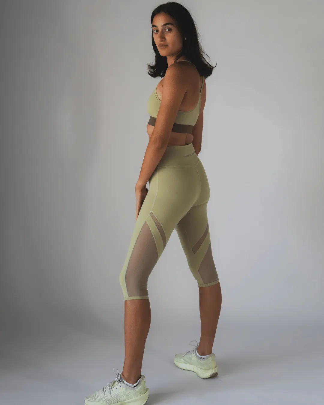 [CORE] Flow Crop Leggings - Kiwi Plus Size Soft Touch For Teens Anti Odor