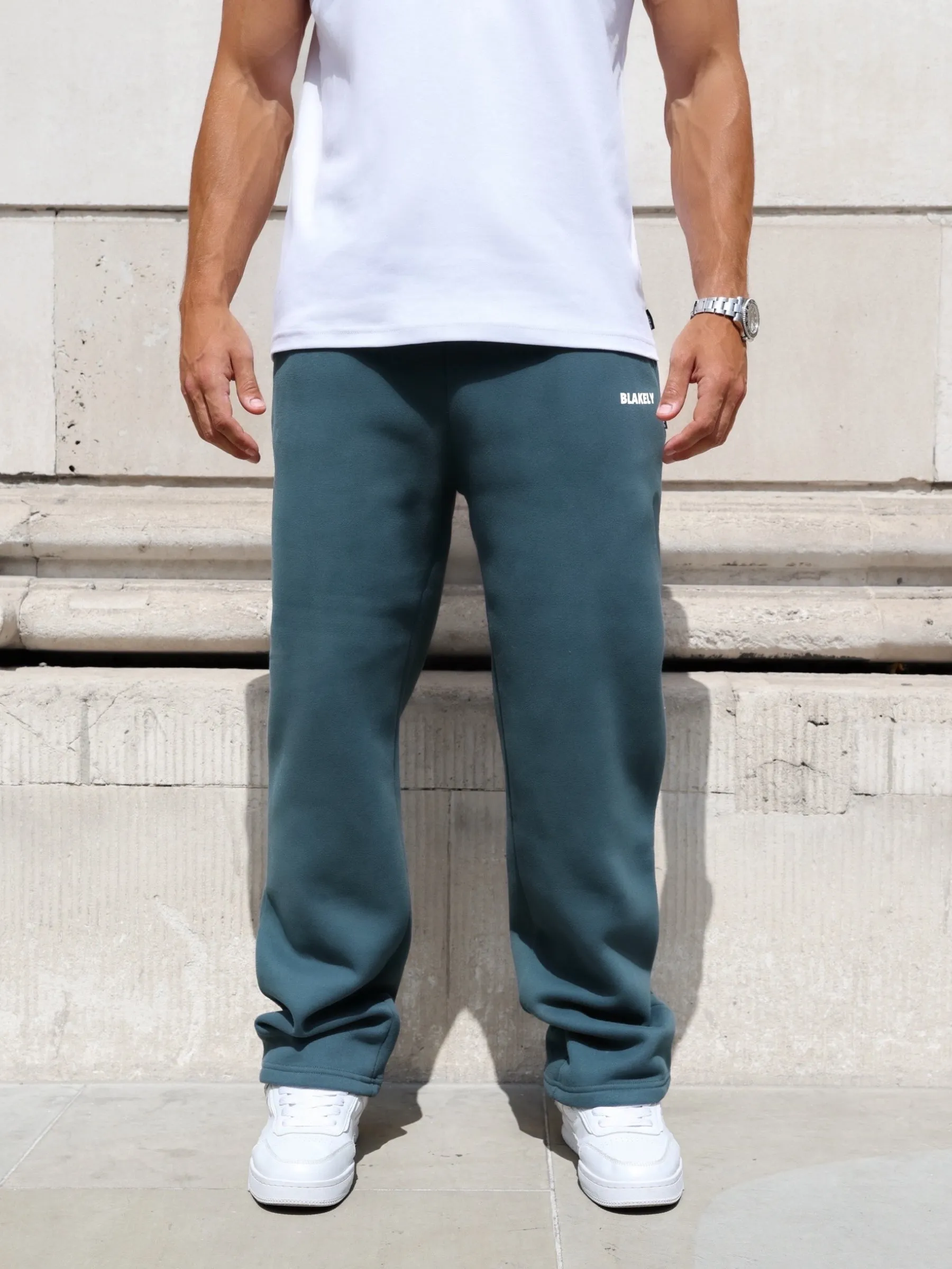 Quick Pack Outdoor Use Arlo Wide Leg Sweatpants - Teal Green